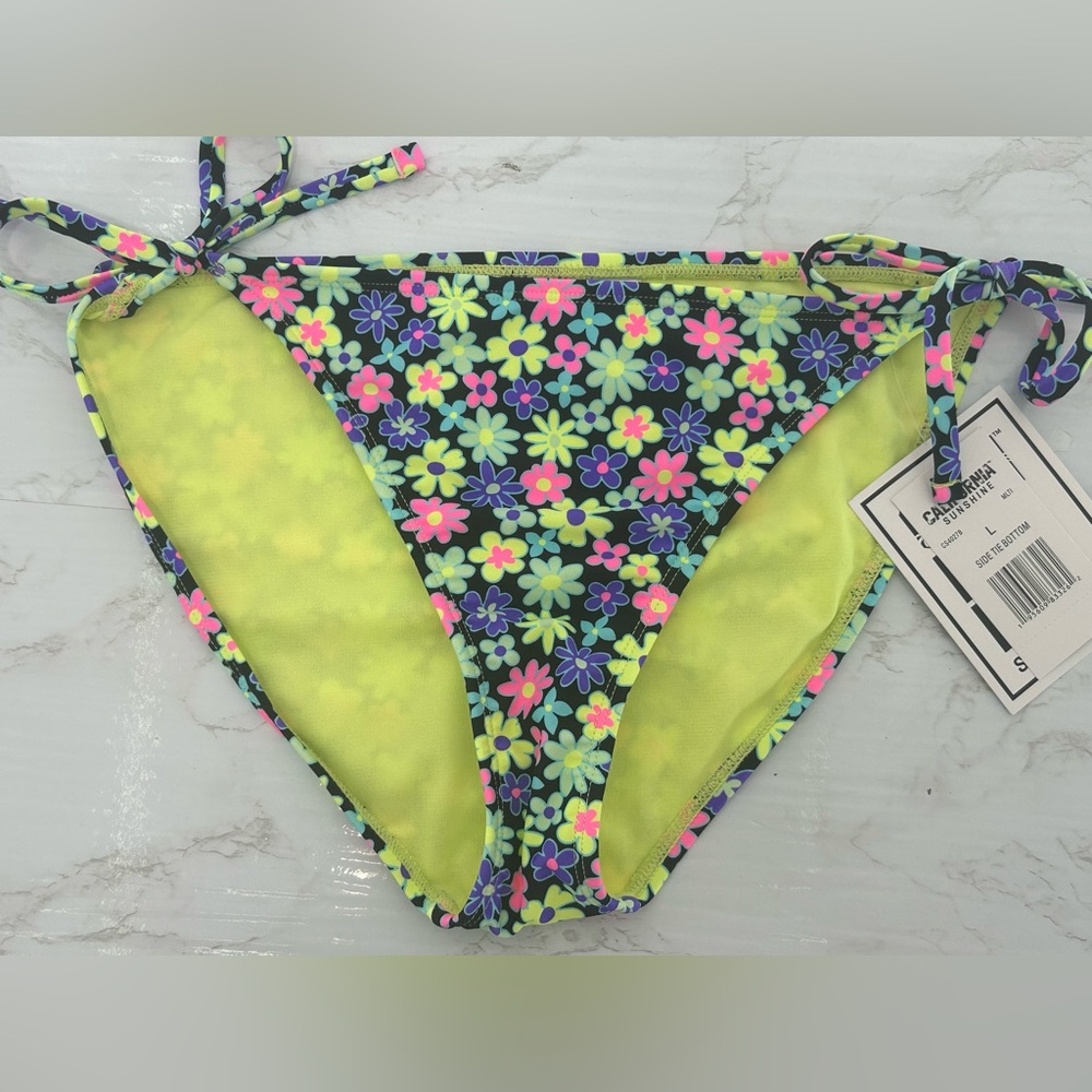 CALIFORNIA SUNSHINE Floral Side Tie Bottom